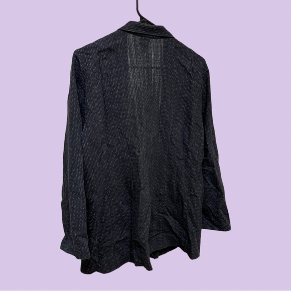 Eileen Fisher Black Cotton/Wool Jacket - Picture 7 of 7